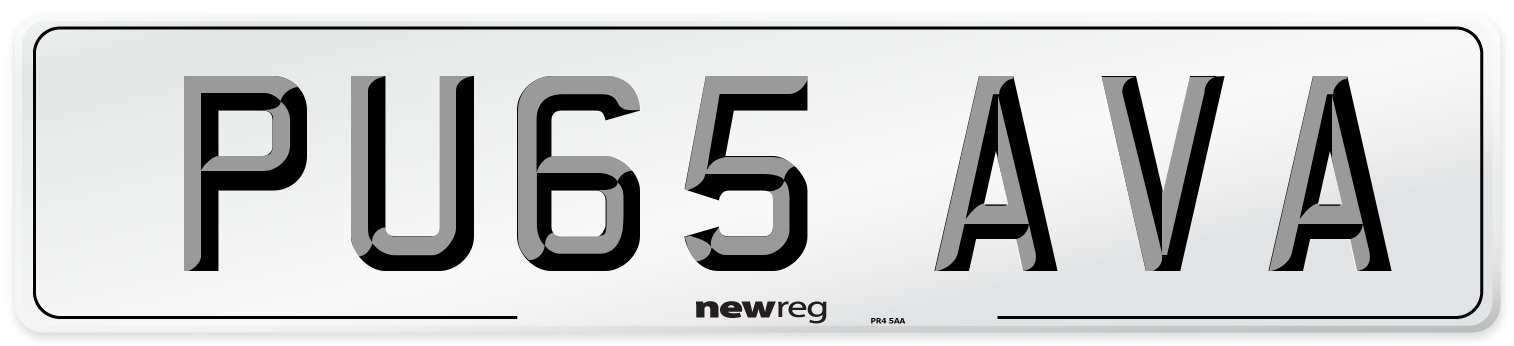 PU65 AVA Number Plate from New Reg